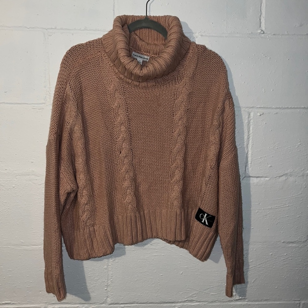 Calvin Klein Jeans turtle neck crop top size L